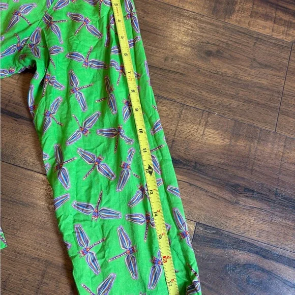 Haley And The Hound Tunic Shirt Blouse Green Pink Dragonfly Women’s Large - Picture 6 of 7